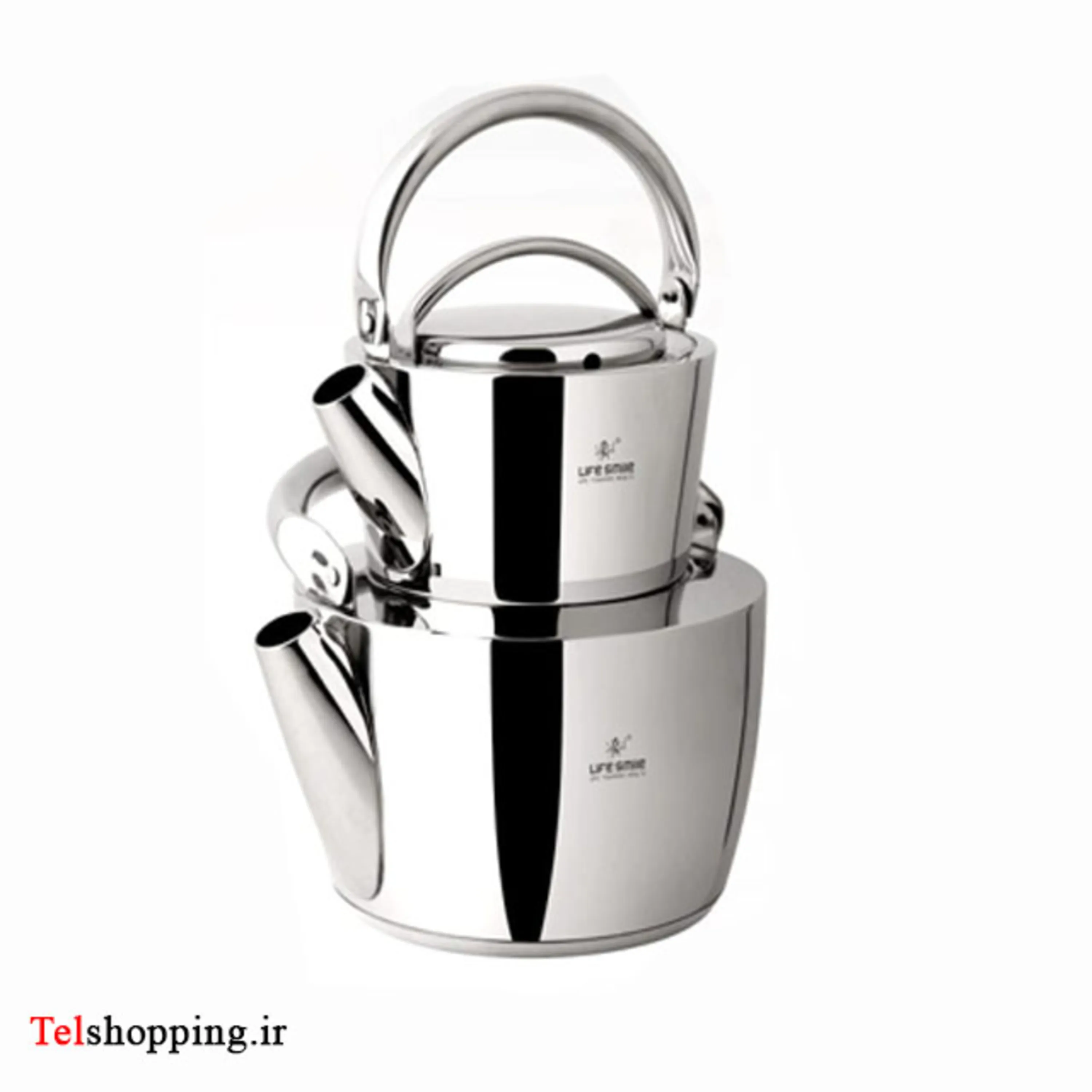 کتری و قوری استیل لایف اسمایل مدل  TK1 18